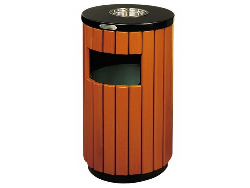 AKT-315 Açık Alan Metal Ahşap Çöp Kovaları